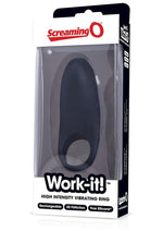 Load image into Gallery viewer, Work It USB Rechargeable Silicone Vibrating C-Ring Waterproof - Black
