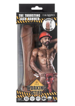Load image into Gallery viewer, Working Stiff The Thrusting Jack Hammer Rechargeable Silicone Vibrating Dildo - Chocolate
