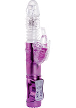 Load image into Gallery viewer, Wyld Vibes Deep Stroker Butterfly Rabbit Vibrator - Gold/Purple

