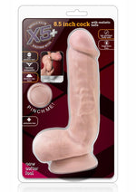 Load image into Gallery viewer, X5 Plus Cock Dildo with Balls - Vanilla/White - 8.5in
