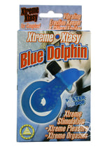 Load image into Gallery viewer, Xtreme Xtasy - Blue Dolphin Vibrating Cock Ring - Blue
