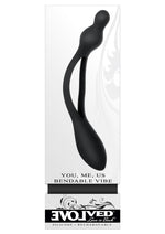Load image into Gallery viewer, You Me Us Bendable Silicone Rechargeable Vibrator - Black
