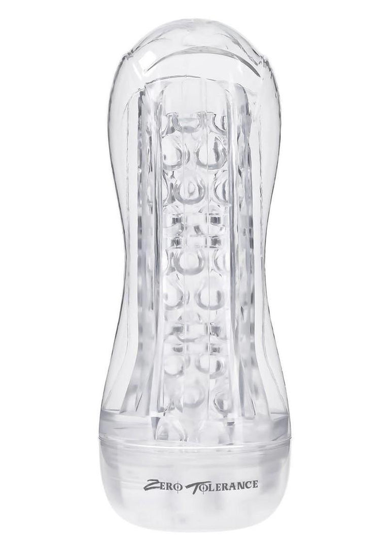 Zero Tolerance Casual Encounter Beaded Pussy Stroker with Vibrating C-Ring - Clear