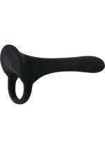 Load image into Gallery viewer, Zero Tolerance Cock Armor Rechargeable Silicone Vibrating Cock Ring with Long Bullet - Black
