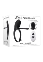 Load image into Gallery viewer, Zero Tolerance Mr. Tickler Rechargeable Silicone Cock Ring with Remote Control - Black
