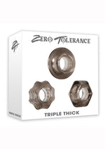Load image into Gallery viewer, Zero Tolerance Triple Thick Cock Ring Kit - Smoke - 3 Piece Kit
