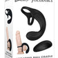 Zero Tolerance Vibrating Ball Cradle Silicone Rechargeable Cock Ring with Remote Control - Black