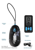 Load image into Gallery viewer, Zeus Vibrating and E-Stim Rechargeable Silicone Egg with Remote Control

