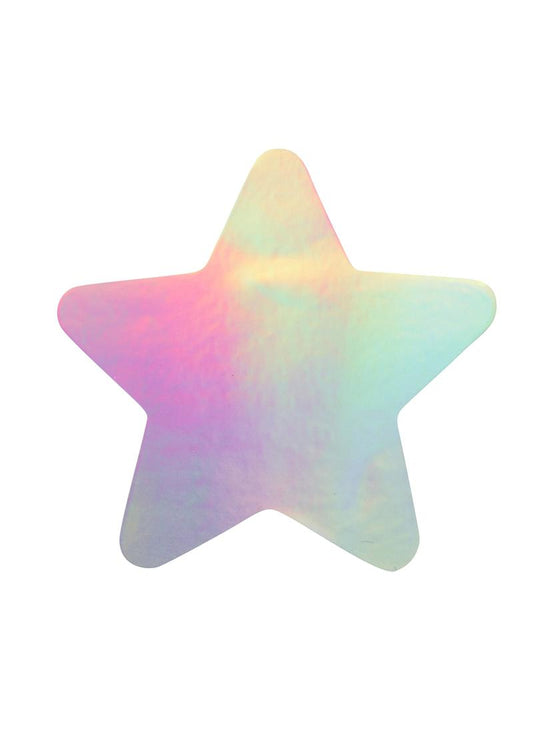 Holographic style star shaped pasties.