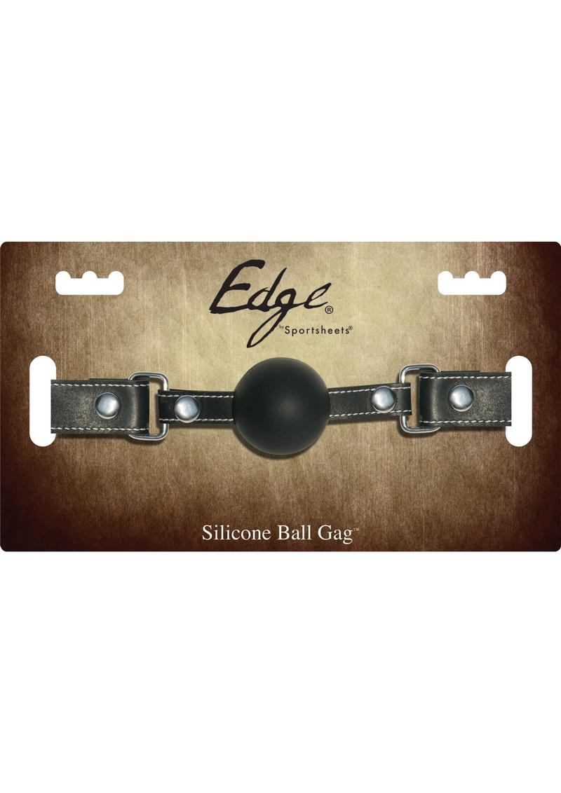 Sportsheets Edge Silicone Ball Gag and its package.
