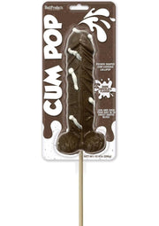 Hott Products Cum Pops Lollipops in Dark Chocolate.