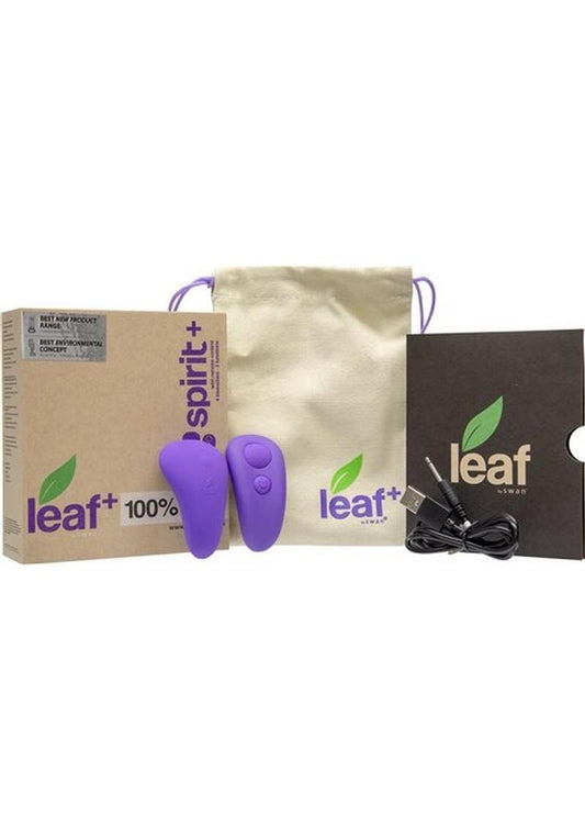 Leaf+ Spirit+ Panty Vibe with Remote includes: storage bag, USB charging cord and toy.