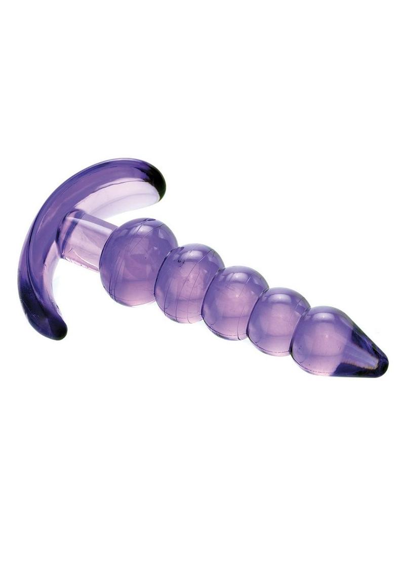 Side angle view of the Adam and Eve Bumpy Delight Anal Plug.