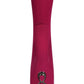 Front view of the Evolved Red Dream Rechargeable Silicone Dual Stimulating Vibrator.