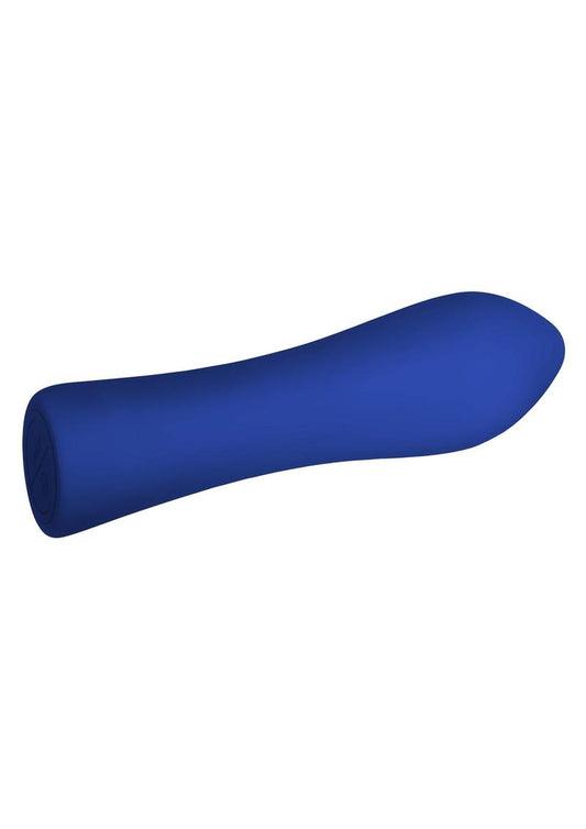 Side angle view of the Evolved Robust Rumbler Silicone Rechargeable Vibrator.