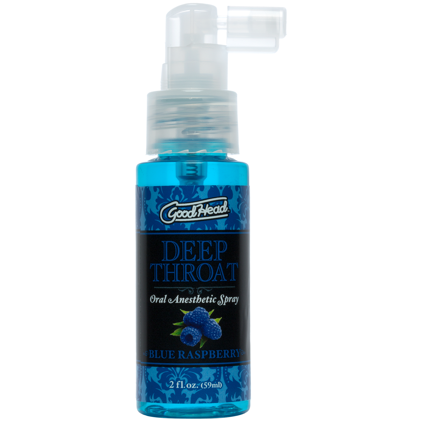 Deep Throat Oral Anesthetic Spray 2oz (blue raspberry).