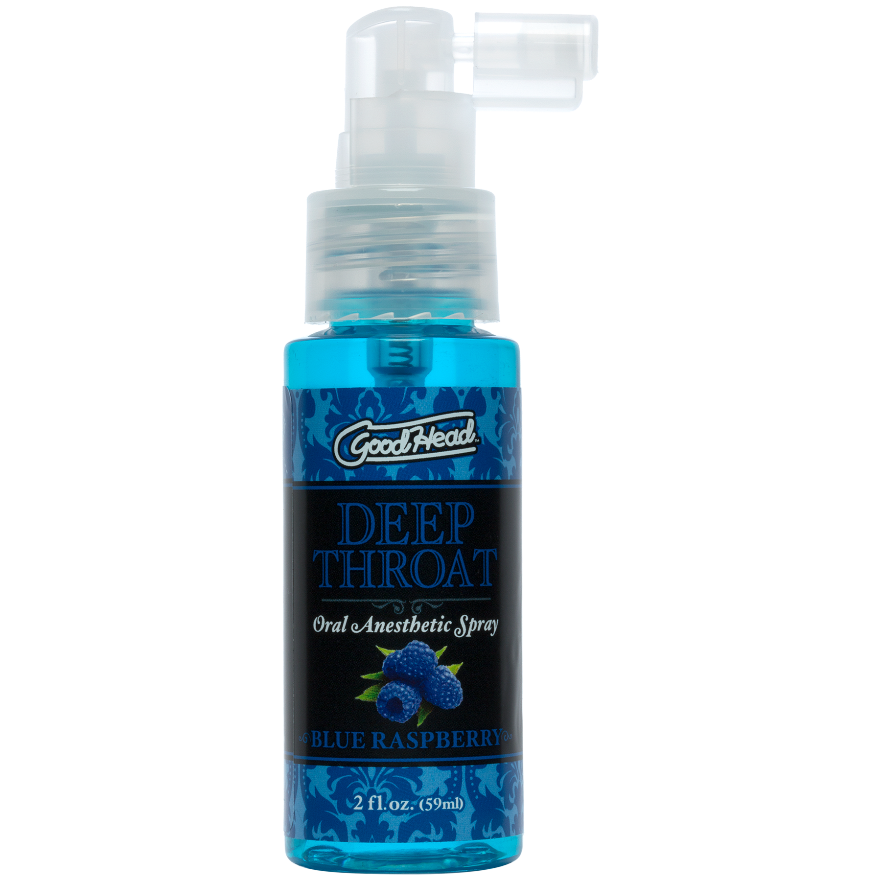 Deep Throat Oral Anesthetic Spray 2oz (blue raspberry).