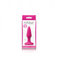 Photo of the front of the box for the Colours Pleasure Plug Mini from NS Novelties (pink).