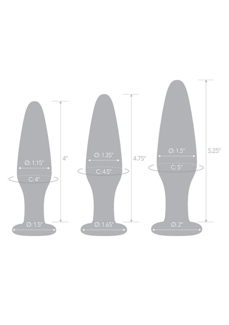 Diagram shows the different sizes of the plugs as noted on the description page.