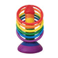 Image shows the rainbow dildo with the rainbow rings.