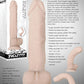 Back of the Evolved Real Supple Poseable Dildo w/ Balls (9.5in) box. Light tone.