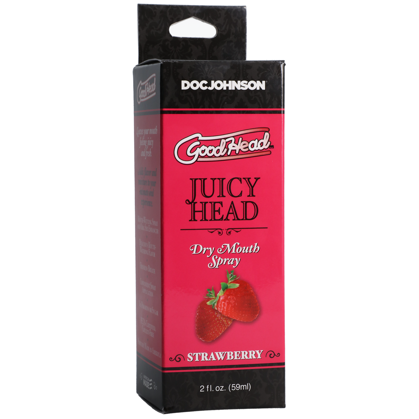 Photo of the package for the GoodHead Juicy Head from Doc Johnson (strawberry).