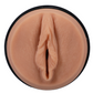 Front view of the  Main Squeeze Lulu Chu Ultraskyn Masturbator from Doc Johnson shows its lifelike entry hole.