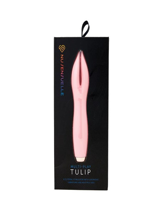 Nu Sensuelle Tulip Clitoral Stimulator in its box (pink).