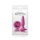 Photo of the front of the box for the Glams Mini Silicone Butt Plug from NS Novelties (pink/pink).