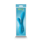 Photo of the front of the box for the Revel Galaxy Rabbit Vibrator from NS Novelties (blue).