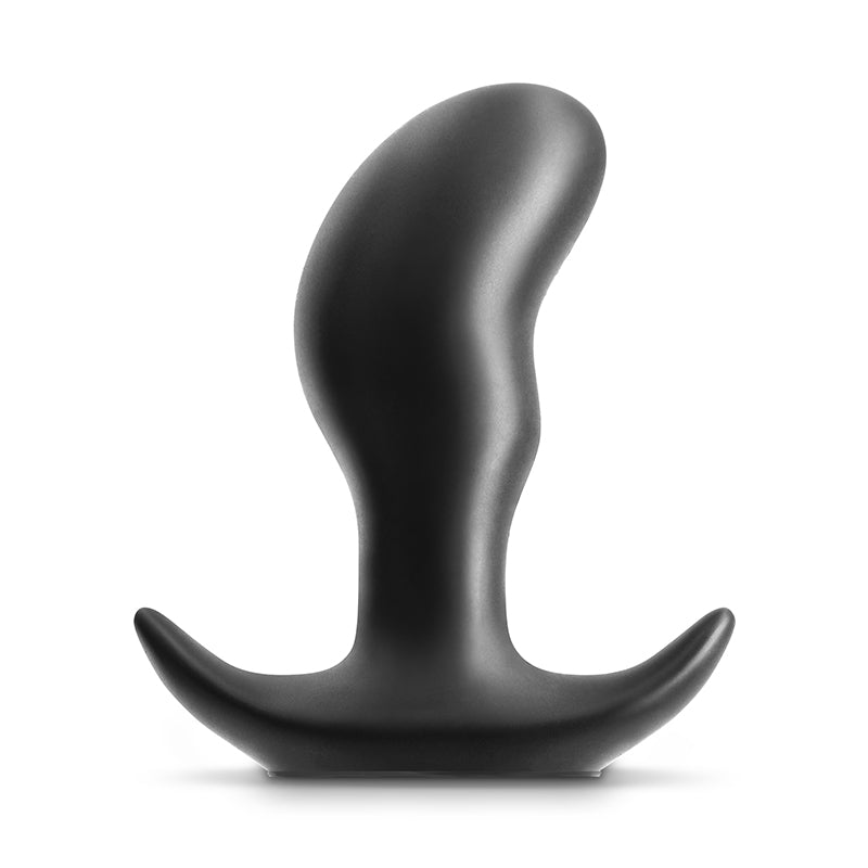 Close-up of the Renegade Bull Anal Plug from NS Novelties shows its ergonomic curved design and comfortable anchor base.