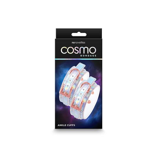 Photo of the front of the box for the Cosmo Bondage Ankle Cuffs from NS Novelties.