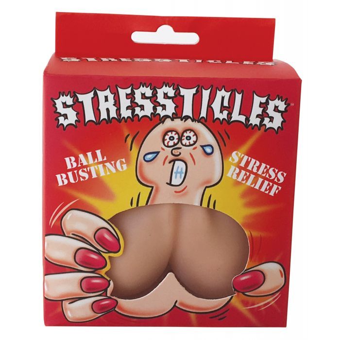 Box of Stressticles Novelty Stress Balls.