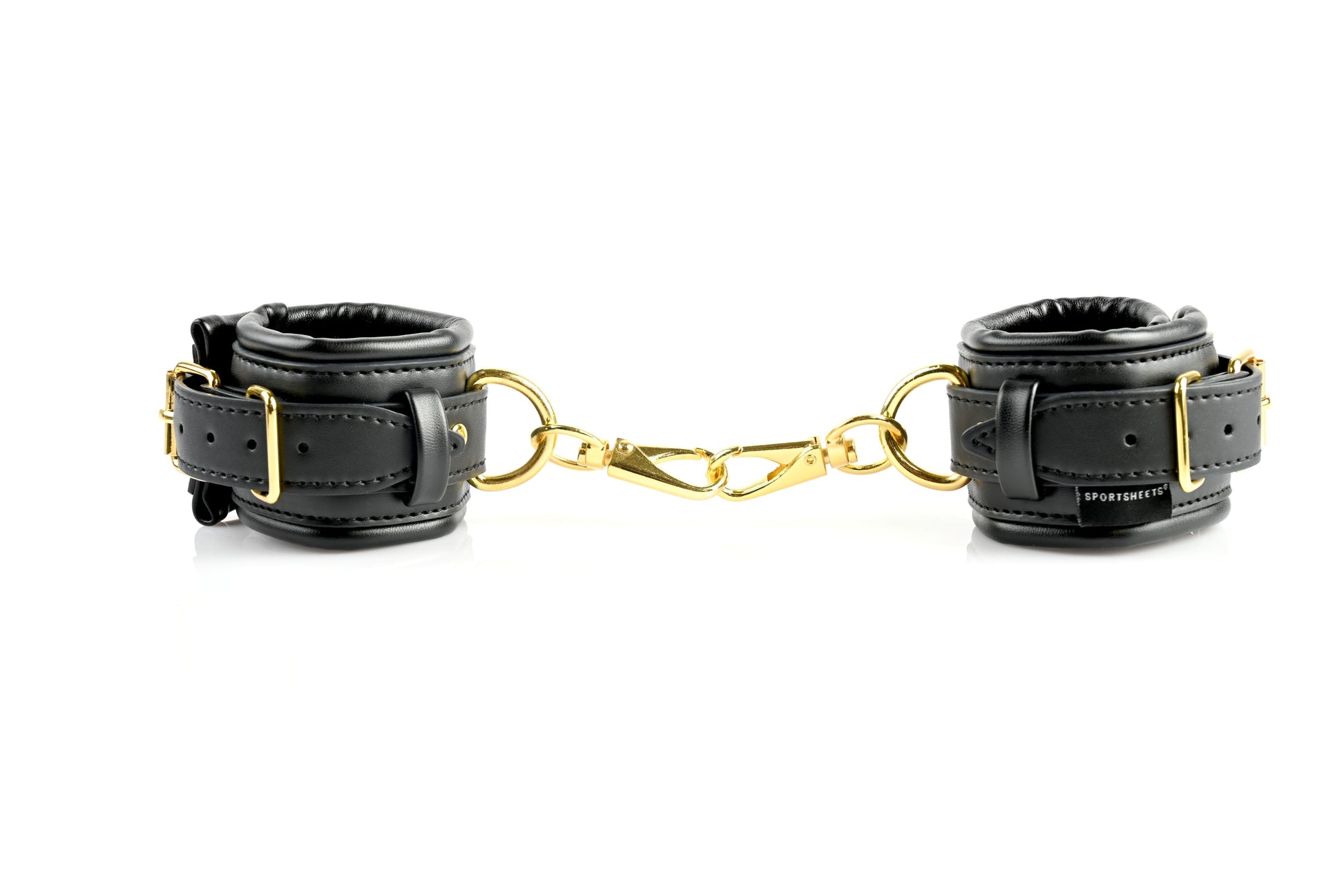 Front view of the cuffs showing how they can connect to each other.