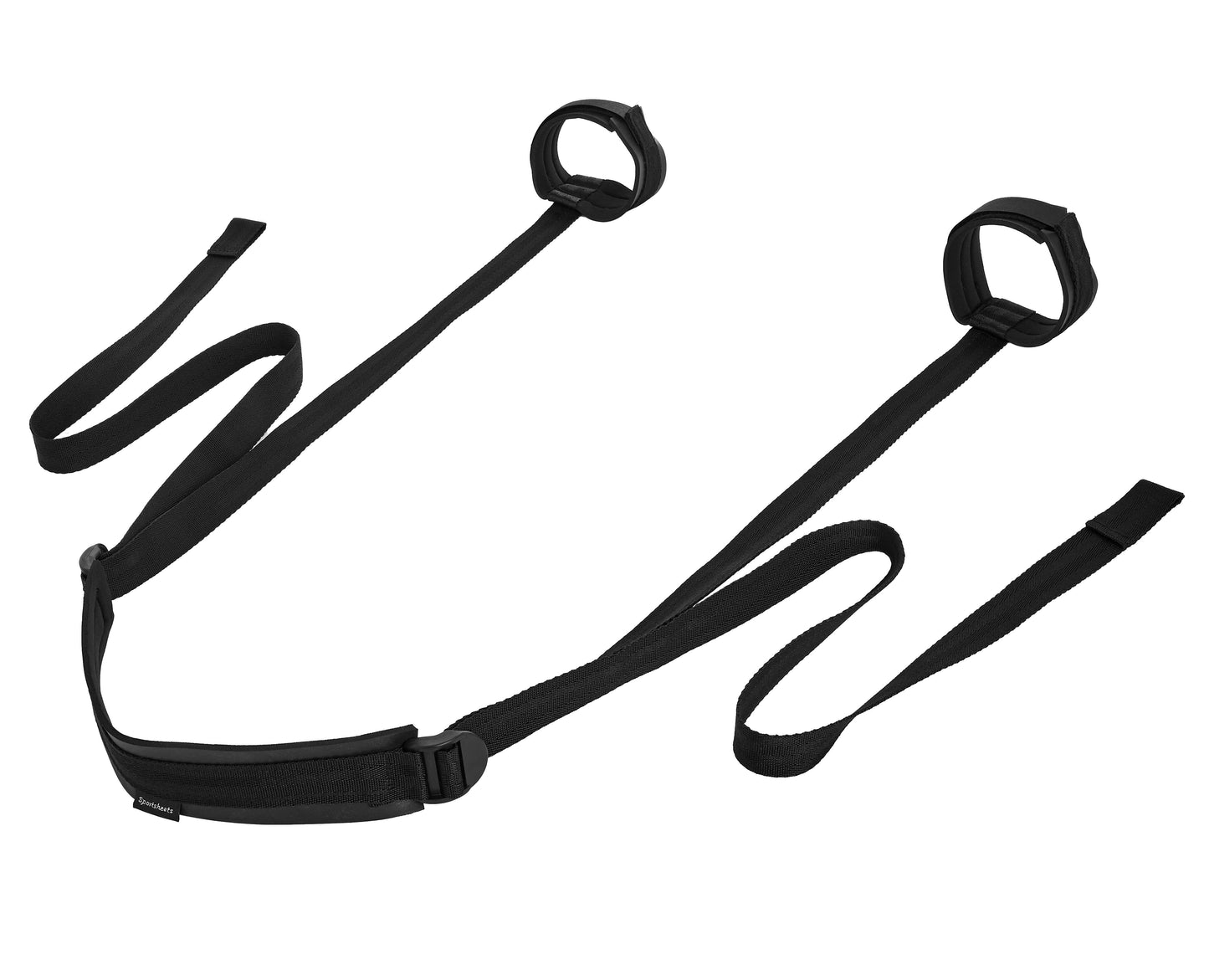 Side angle view of the sling showing its length.