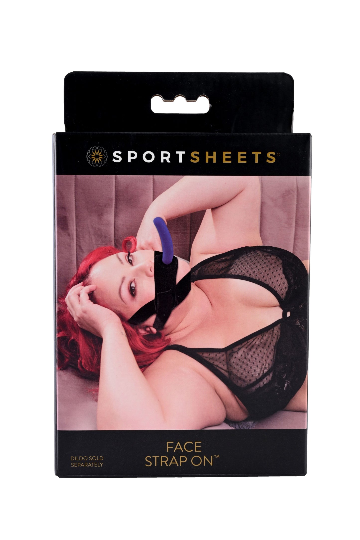 Sportsheets Face Strap-On in its box (dildo not included).