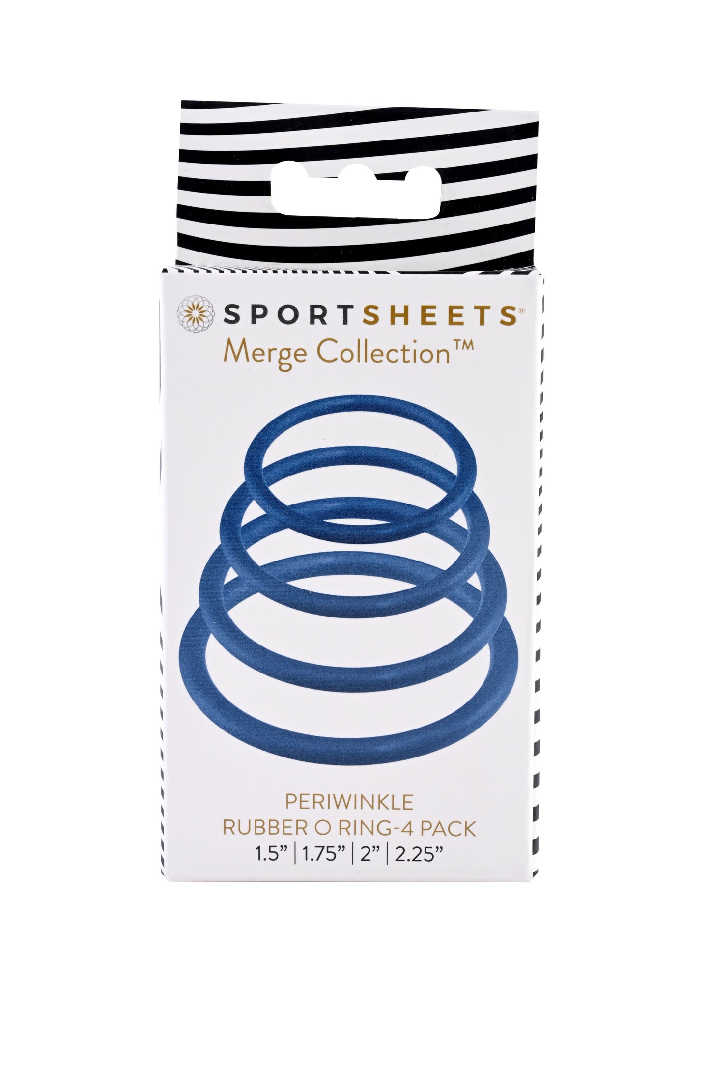 Sportsheets Merge Collection Rubber O-Ring 4 Pack (periwinkle).