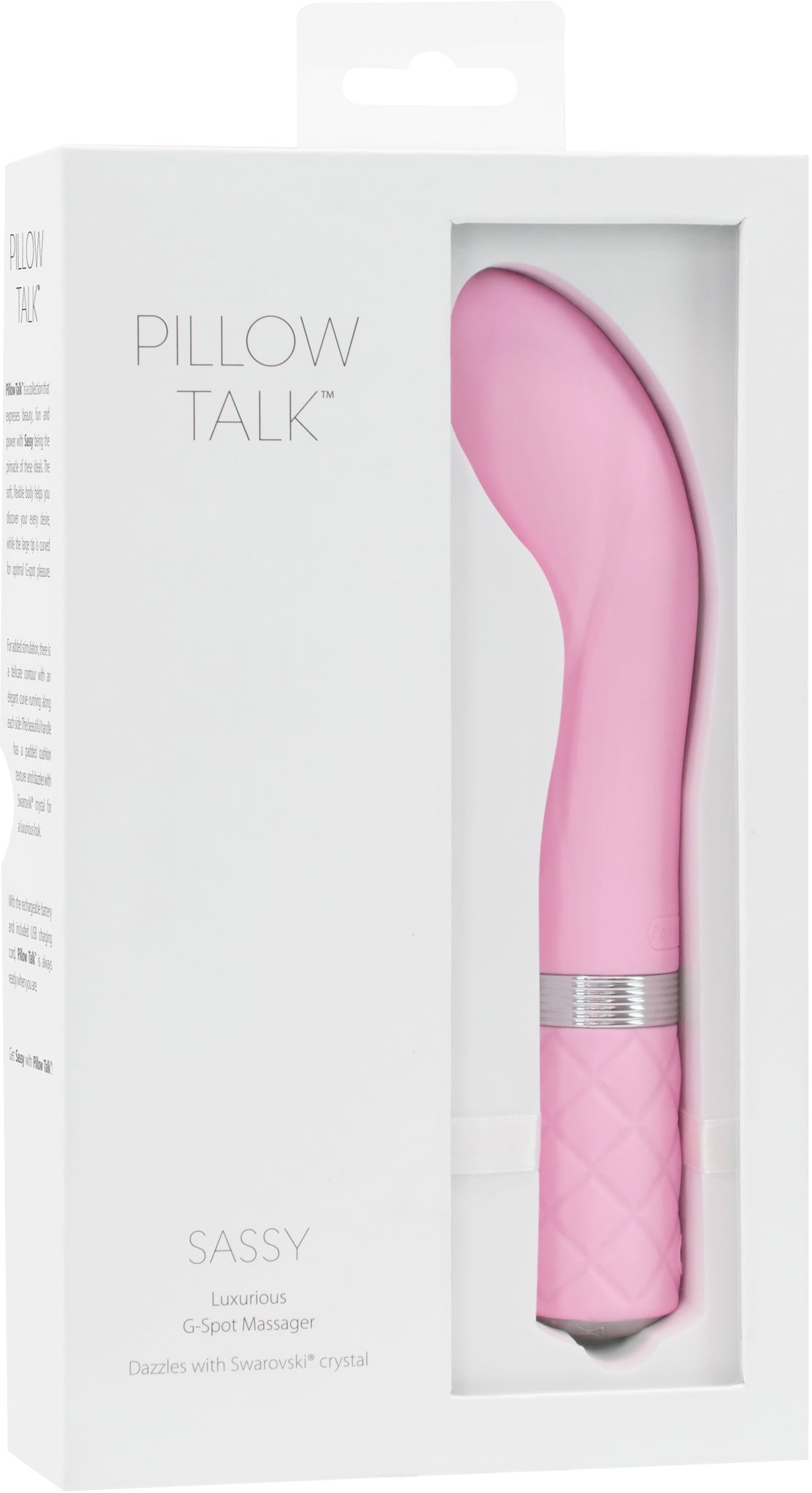 Pillow Talk Sassy G-Spot Vibrator in its box (pink).