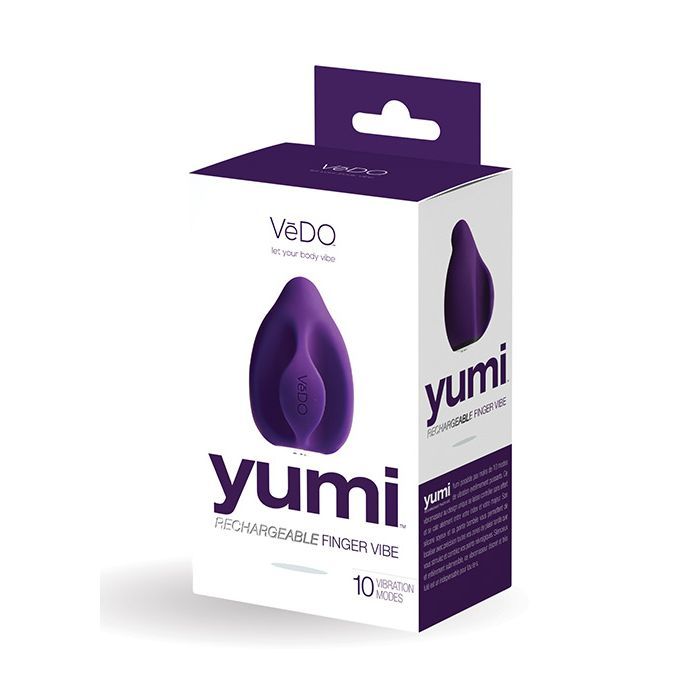 VeDo Yumi Finger Vibe in its box (purple).