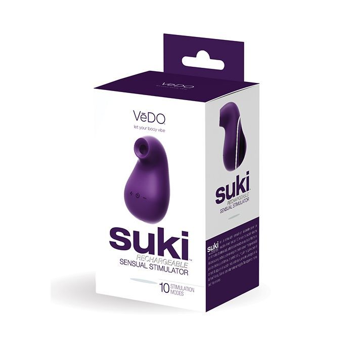 VeDO Suki Suction Stimulator in its box (purple).