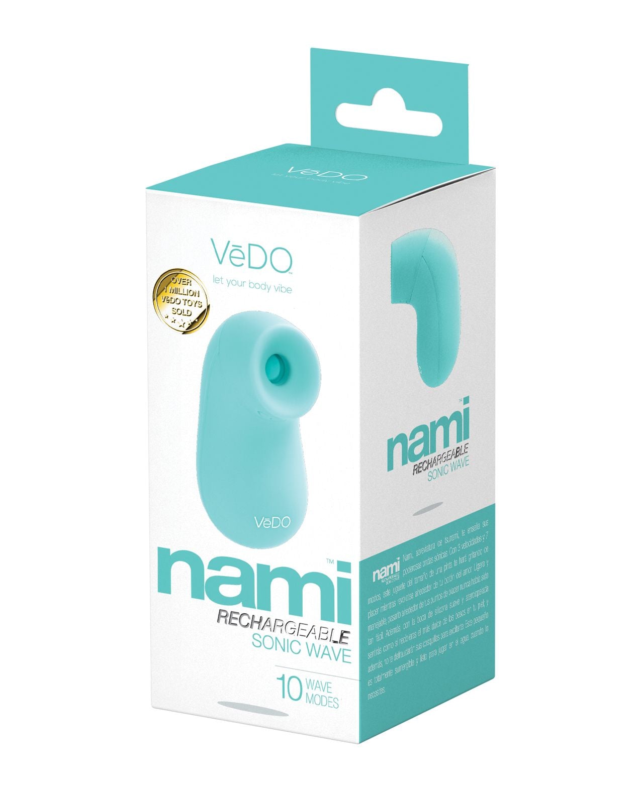 VeDO Nami Sonic Wave Vibe in its box (turquoise).