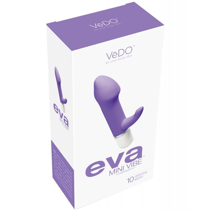 VeDO Eva Silicone Mini Vibrator in its box (orchid).