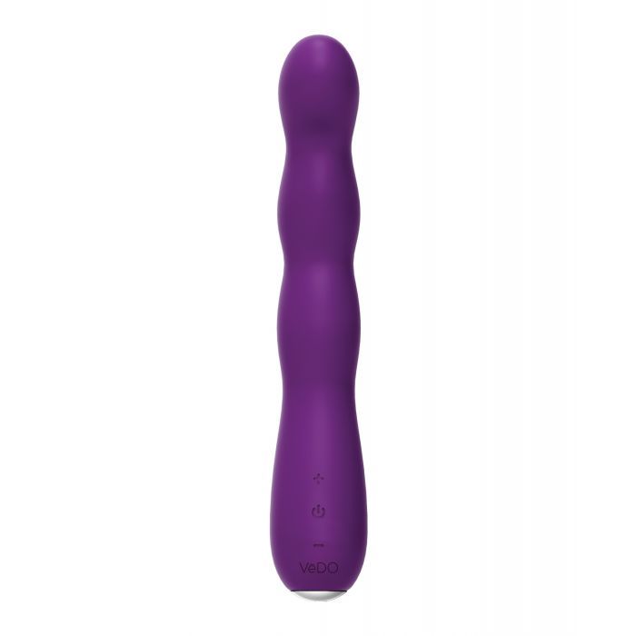 Front view of the Quiver Plug showing its contours for maximum pleasure (purple).