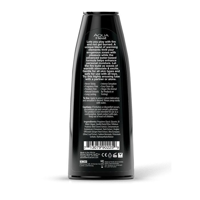 Photo of the back of the lube bottle.