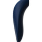 Up-right side view of the We-Vibe Melt (midnight blue) showing its ergonomic design.