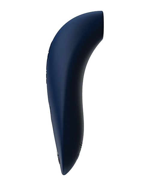 Up-right side view of the We-Vibe Melt (midnight blue) showing its ergonomic design.