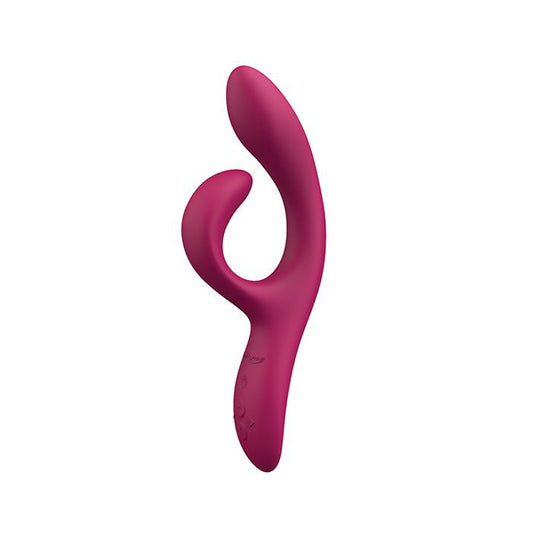 Up-right image of the Nova 2 (fuchsia) showing the ergonomic curves of the toy.