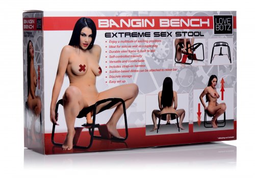 LoveBotz Bangin Bench Sex Stool in package.