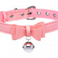 Pink and silver Sugar Kitty Cat Collar with Bell.