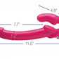 Dimensions: Penetrating Shaft Length 7.7in, Width1.2", Overall Length 11.5in, Vaginal Insertable Length 4.8in
